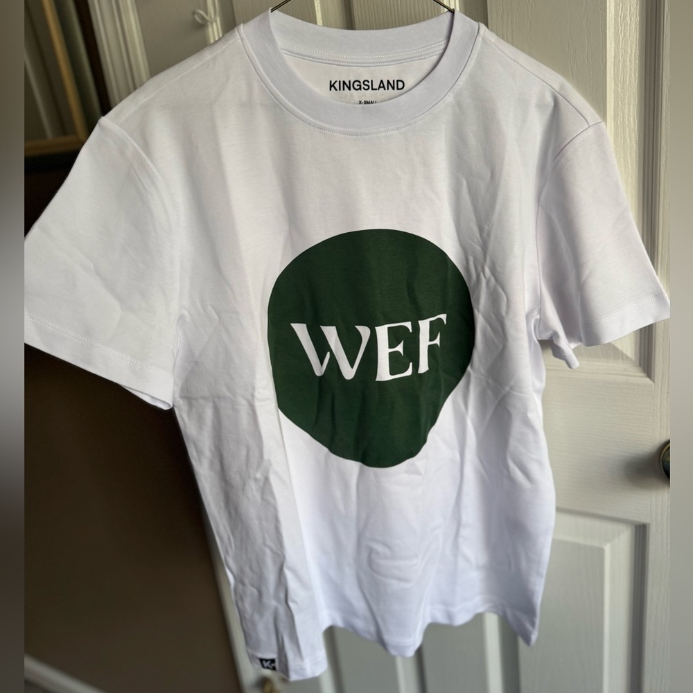 White and Green Women's Short Sleeve Tee